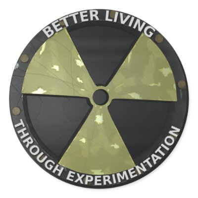 Better Living Through Experimentation Version 2 Round Sticker by packratgraphics