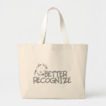 Better Recognize Retro Lady - Grey Tote Bags