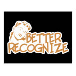 Better Recognize Retro Lady - Orange Post Card