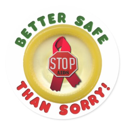 Better Safe Than Sorry Round Sticker by hivspeakers