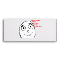 Better Than Expected Rage Face Meme Envelopes