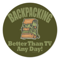 Better Than TV - Backpacking Stickers