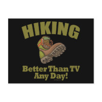 Better Than TV - Hiking Post Card