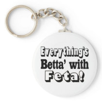 Better With Feta Keychain