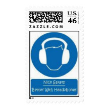 Better With Headphones Stamps