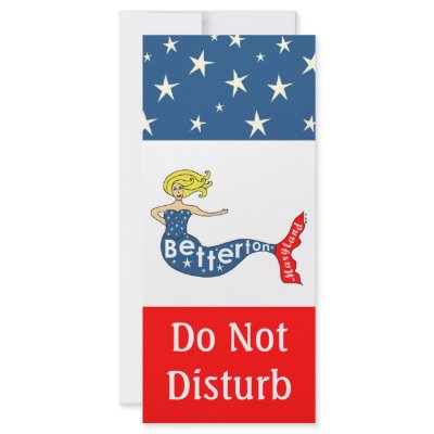 Betterton Mermaid Do Not Disturb Rack Cards by Victoreeah