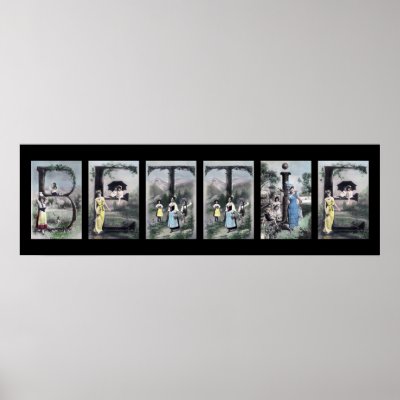 BETTIE Alphabet Letter Name Art Poster by digitalimagestore
