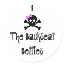 Betties skull 4, I The Backseat Betties stickers
