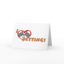 Betting greeting card cards