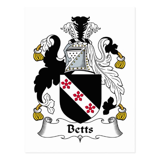 betts-family-crest-postcard-zazzle