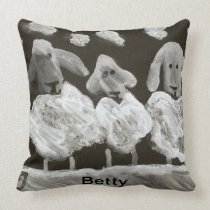 (Betty)3 Sheep American MoJo Pillow