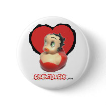 Betty Boop Rubber Duck Button by celebriducks Betty Boop Rubber Duck Button