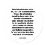 Betty Botter Bitter Butter Better (Tongue Twister) Stickers