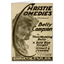 Betty Compson 1917 vintage ad greeting card