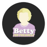 Betty for President stickers