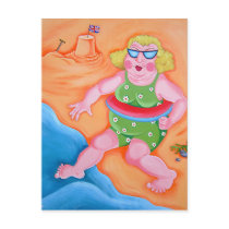 Betty Goes Paddling Postcards