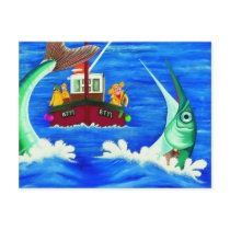 Betty Goes Sea Fishing postcards