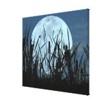 Between Moon and Marsh Canvas Art Print Canvas Print