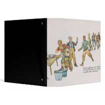 Between the hours of 7 and 8 a.m. vinyl binder