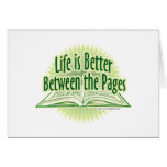 Between the Pages Green Style Greeting Card