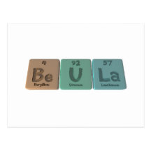 Beula as Beryllium Uranium Lanthanum Postcards