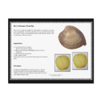 Bev's Famous Clam Dip Recipe postcards
