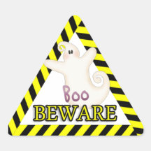 Beware Boo Ghost Sticker