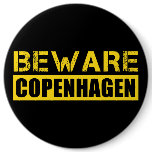 Beware Copenhagen Pinback Button