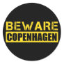 Beware Copenhagen Round Sticker