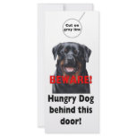 BEWARE Door hanger Warning sign Dog Pet sign Rack Card Design