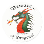 Beware Dragons sticker