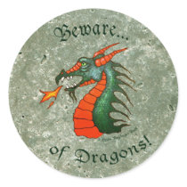 Beware Dragons Stone stickers