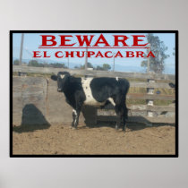Beware El Chupacabra Posters