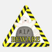 Beware Ghost In The Graveyard Sticker