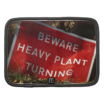 Beware heavy plant turning folio planner