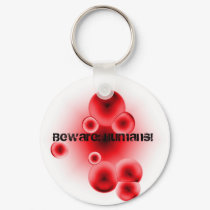 Beware: Humans! keychains