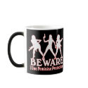 BEWARE - I USE FEMININE PROTECTION! Girls LUV Guns mugs