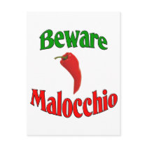 Beware Malocchio (Evil Eye) Postcard