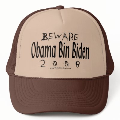 Beware Obama Bin Biden Trucker Hat by NobamaAntiObama