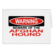 Beware Of Afghan Hound cards