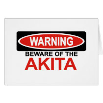 Beware Of Akita cards