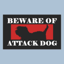 Beware of Attack Dog - Affenpinscher stickers