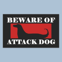 Beware of Attack Dog - Afghan Hound stickers