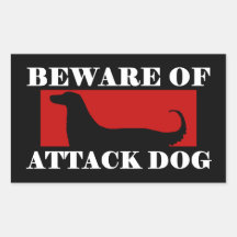 Beware of Attack Dog - Afghan Hound Round Stickers