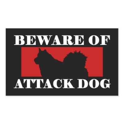 Beware of Attack Dog - Alaskan Malamute Round Stickers by MenagerieMayhem