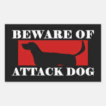 Beware of Attack Dog - American Foxhound Sticker
