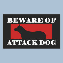 Beware of Attack Dog - Australian Cattle Dog stickers
