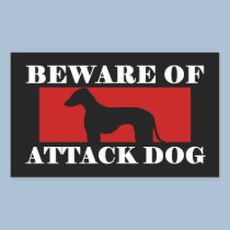 Beware of Attack Dog - Azawakh stickers