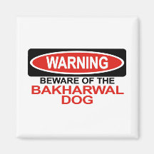 Beware Of Bakharwal Dog Magnets