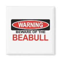 Beware Of Beabull Refrigerator Magnet